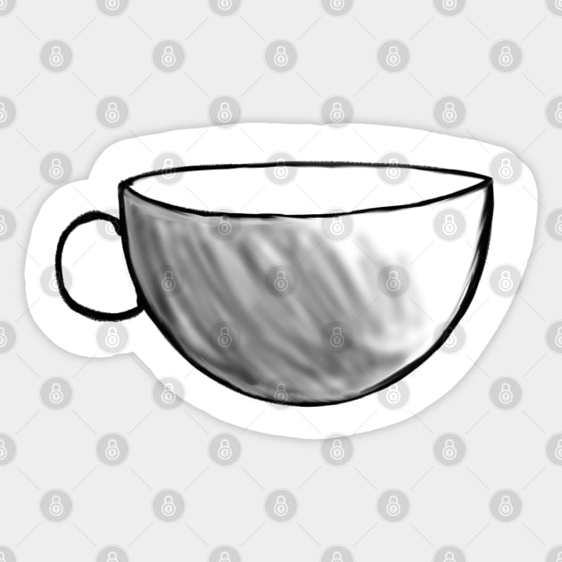 Cup of tea Sticker by Charlotsart